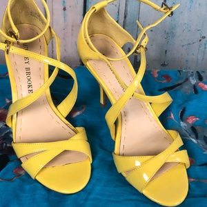 Aubrey Brook Yellow Strap Heels -Rosalyn 6M